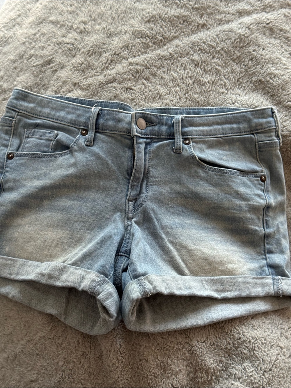 Mossimo Supply Co. Light Blue Rolled Hem Denim Shorts